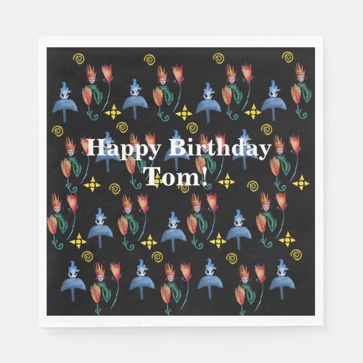 Whimsisches Spring-Mod Serviette (Vorderseite)