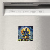 Whimsisches Spuk Haus 2 Zoll Square Magnet (In Situ (Geschirrspüler))