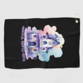 Whimsisches Spuk Haus Golfhandtuch (Horizontal)