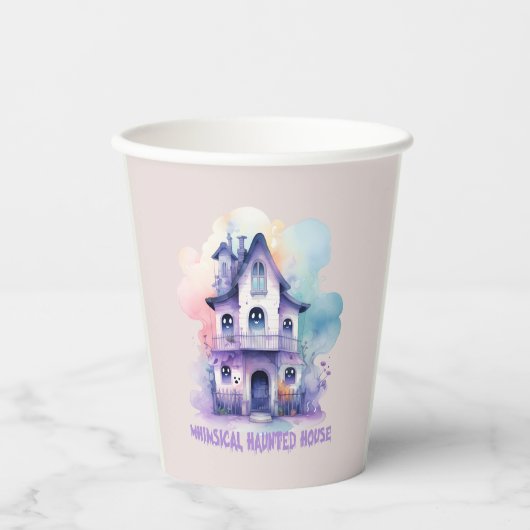 Whimsisches Spuk Haus Pappbecher (Vorderseite)