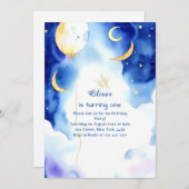 Whimsisches Stardust Online Geburtstag Einladung (Vorne/Hinten)