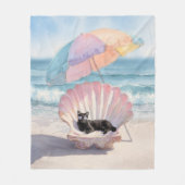 Whimsisches Strandtuch Fleecedecke (Vorderseite)
