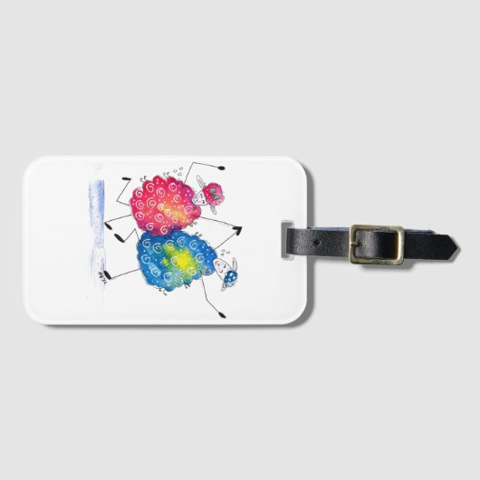 Whimsisches Tanzschaf Gepäckanhänger (Vorderseite (Horizontal))