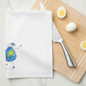 Whimsisches Tanzschaf Geschirrtuch (Viertel Falte)