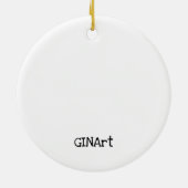 Whimsisches Tanzschaf Keramik Ornament (Hinten)