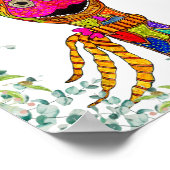 Whimsisches und farbenfrohes Giraffenposter Poster (Ecke)