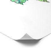 Whimsisches und farbenfrohes Sonnenblumenposter Poster (Ecke)