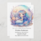 Whimsisches Unterwasser-Abenteuer Mermaid Baby Sho Einladung (Vorne/Hinten)