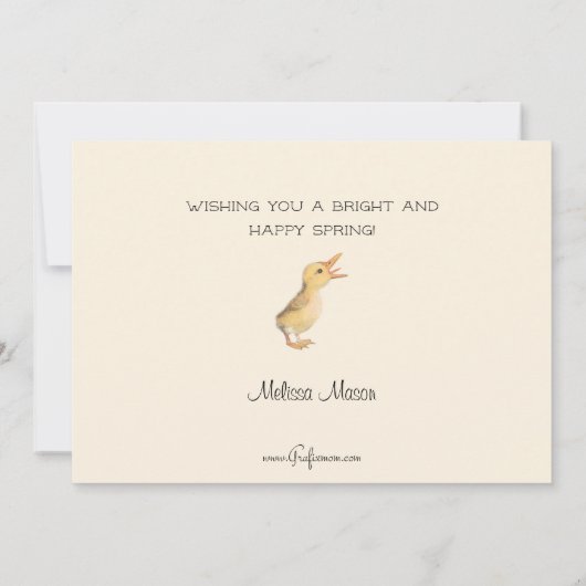 Whimsisches Vintag-Osterherde Feiertagskarte (Rückseite)