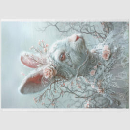 Whimsisches Vintages Osterkaninchen-Dekoupage Seidenpapier