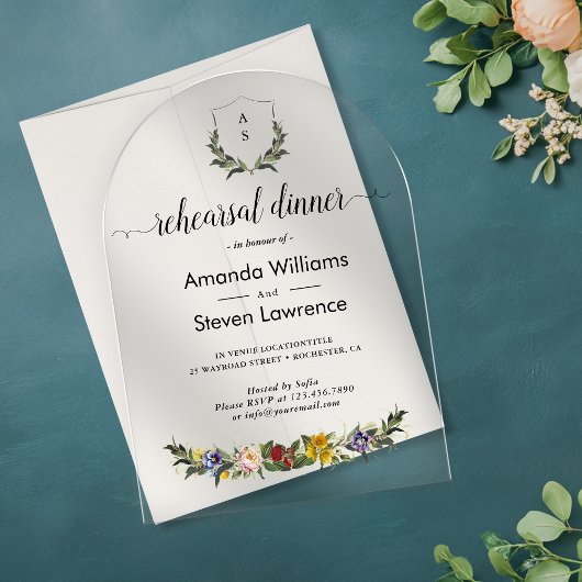 Whimsisches Vintages Probe Acryleinladungen