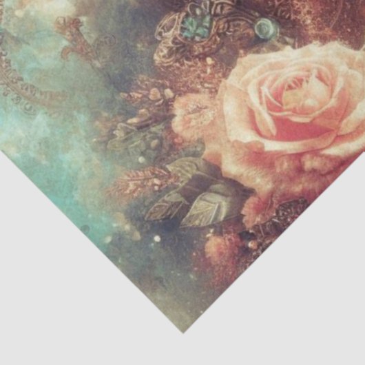 Whimsisches Vintages Viktorianisches Schweinefleis Seidenpapier (Ausschnitt)