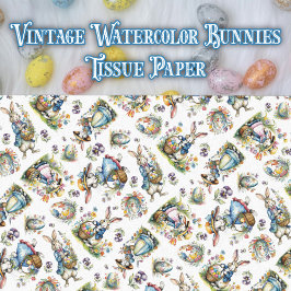 Whimsisches Vintages Wasserfarben Ostersonnenmuste Seidenpapier