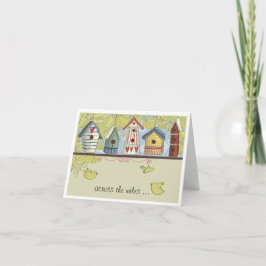 Whimsisches Vogelhaus Notecard Karte