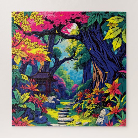 Whimsisches Waldabenteuer Puzzle (Vertikal)