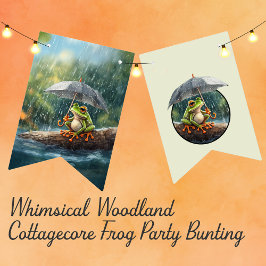 Whimsisches Waldcotattcore Birthday Mixed Wimpelkette