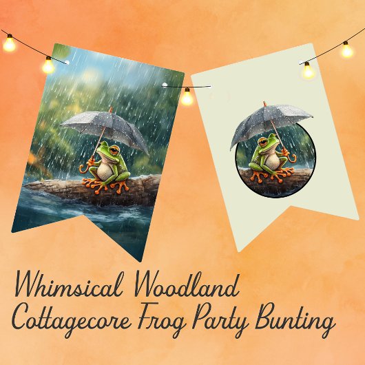 Whimsisches Waldcotattcore Birthday Mixed Wimpelkette