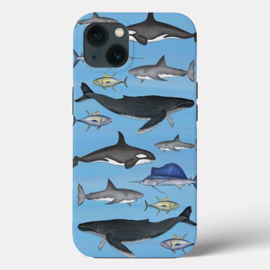 Whimsisches Wasser der tropischen Ozeane Case-Mate iPhone Hülle (Rückseite)