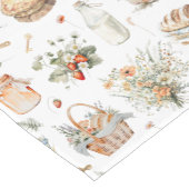 Whimsisches Wasser Flora Erdbeerland Kurzer Tischläufer (Ecke)