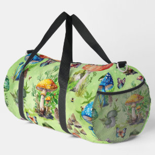 Whimsisches Wasserfarben Pilzgarten Duffle Bag