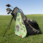 Whimsisches Wasserfarben Pilzgarten Golfhandtuch (Gras)