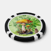 Whimsisches Wasserfarben Pilzgarten Pokerchips (Einzeln)