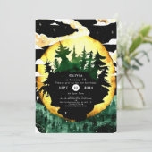 Whimsisches Wasserfarbenwald Geburtstag Einladung (Stehend Vorderseite)