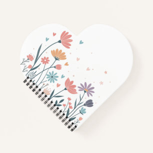 Whimsisches Watercolor Floral Notebook Notizblock