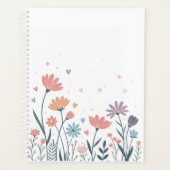 Whimsisches Watercolor Floral Notebook Planer (Vorderseite)