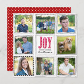 Whimsisches Weihnachten Doodled Joy Foto Collage (Vorne/Hinten)