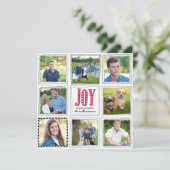 Whimsisches Weihnachten Doodled Joy Foto Collage (Stehend Vorderseite)