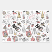 Whimsisches Weihnachten Urlaub Geschenkpapier Set (Vorderseite)