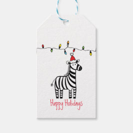 Whimsisches Weihnachten Zebra Geschenkanhänger