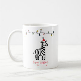 Whimsisches Weihnachten Zebra Kaffeetasse