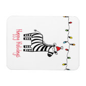 Whimsisches Weihnachten Zebra Magnet (Horizontal)