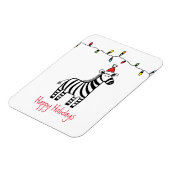 Whimsisches Weihnachten Zebra Magnet (Linke Seite)