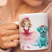 Whimsisches Weihnachtsballett mit Puppy Cheer Zweifarbige Tasse