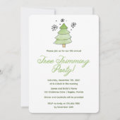 Whimsisches Weihnachtsbaum-Party Einladung (Vorderseite)