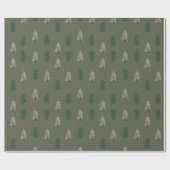 Whimsisches Weihnachtsbaumwrapping Papier Geschenkpapier (Flach)