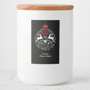 Whimsisches Weihnachtsdekorativ Bauble Label Set Lebensmitteletikett