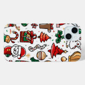 Whimsisches Weihnachtsdoodles Case-Mate iPhone Hülle (Rückseite (Horizontal))