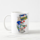Whimsisches Weihnachtsfest Alaska Wildlife Coffee Kaffeetasse (Links)