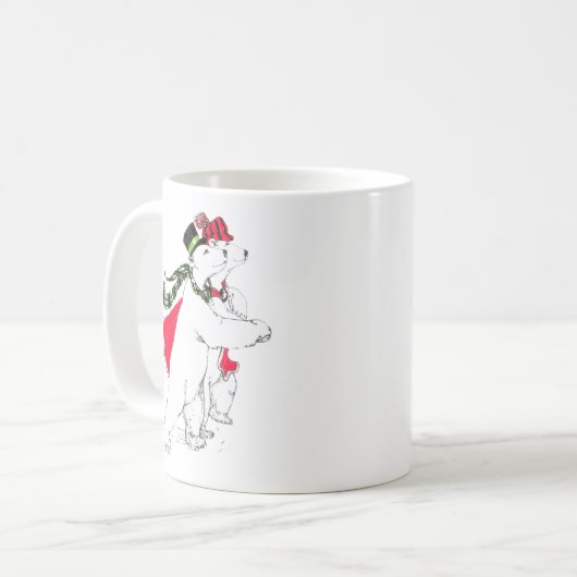 Whimsisches Weihnachtsfest Alaska Wildlife Coffee  Kaffeetasse (Vorderseite Links)