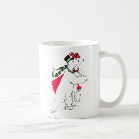 Whimsisches Weihnachtsfest Alaska Wildlife Coffee Kaffeetasse (Rechts)