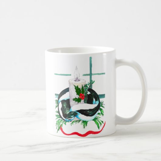 Whimsisches Weihnachtsfest Alaska Wildlife Coffee  Kaffeetasse (Rechts)