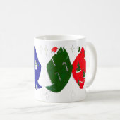 Whimsisches Weihnachtsfest Alaska Wildlife Coffee Kaffeetasse (VorderseiteRechts)