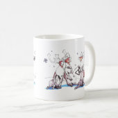 Whimsisches Weihnachtsfest Alaska Wildlife Coffee Kaffeetasse (VorderseiteRechts)