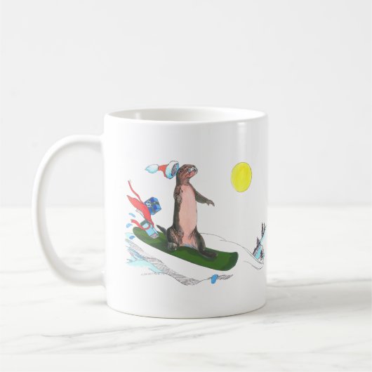 Whimsisches Weihnachtsfest Alaska Wildlife Coffee Kaffeetasse (Links)