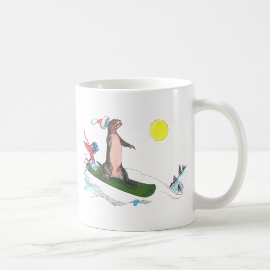 Whimsisches Weihnachtsfest Alaska Wildlife Coffee Kaffeetasse (Rechts)