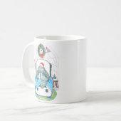 Whimsisches Weihnachtsfest Alaska Wildlife Coffee  Kaffeetasse (Vorderseite Links)